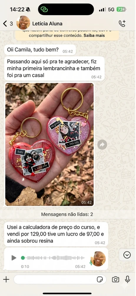 Depoimento de aluna 1